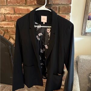 Candie's Black Blazer with Floral Lining